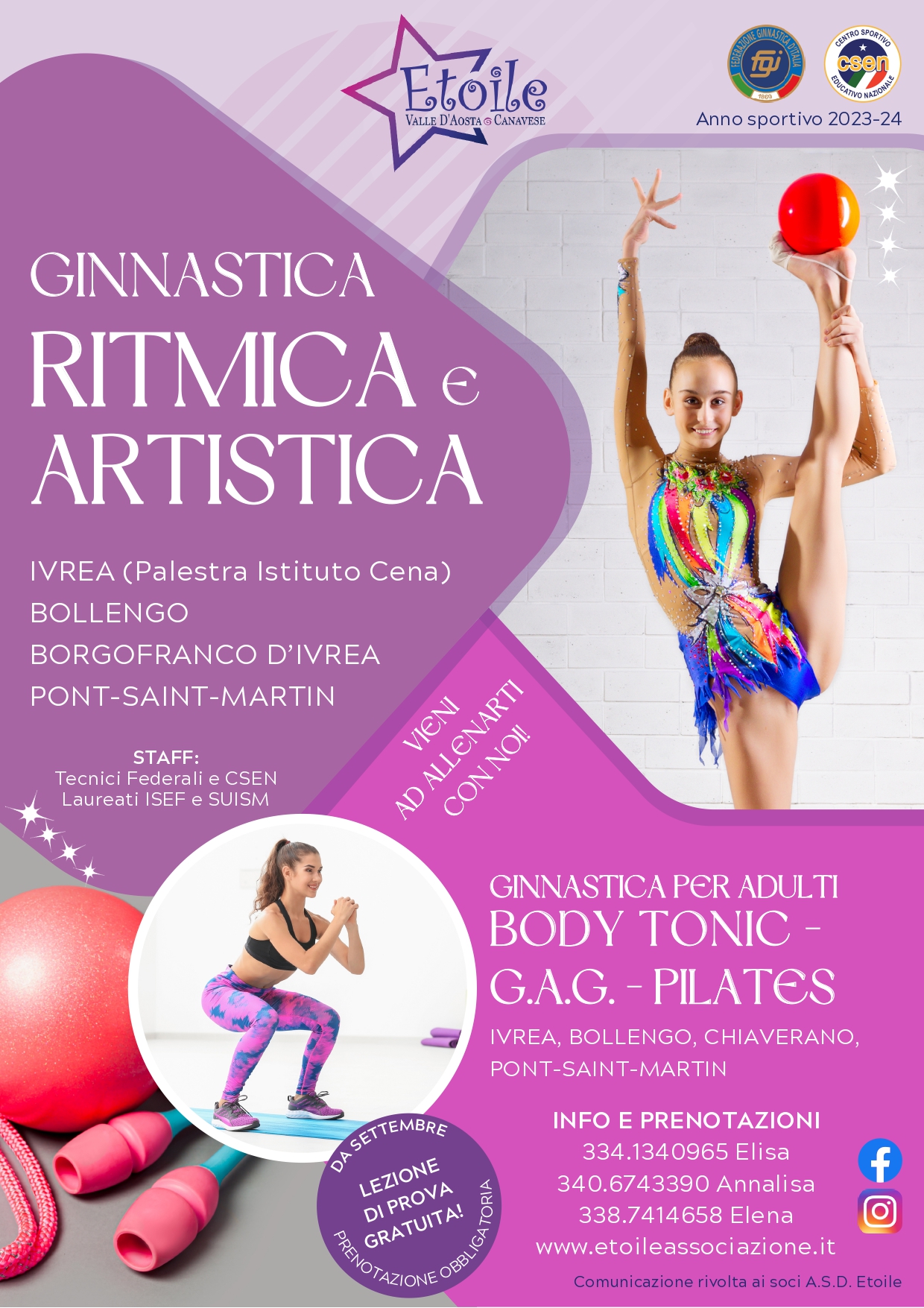 ETOILE ginnastica ritmica artistica ivrea